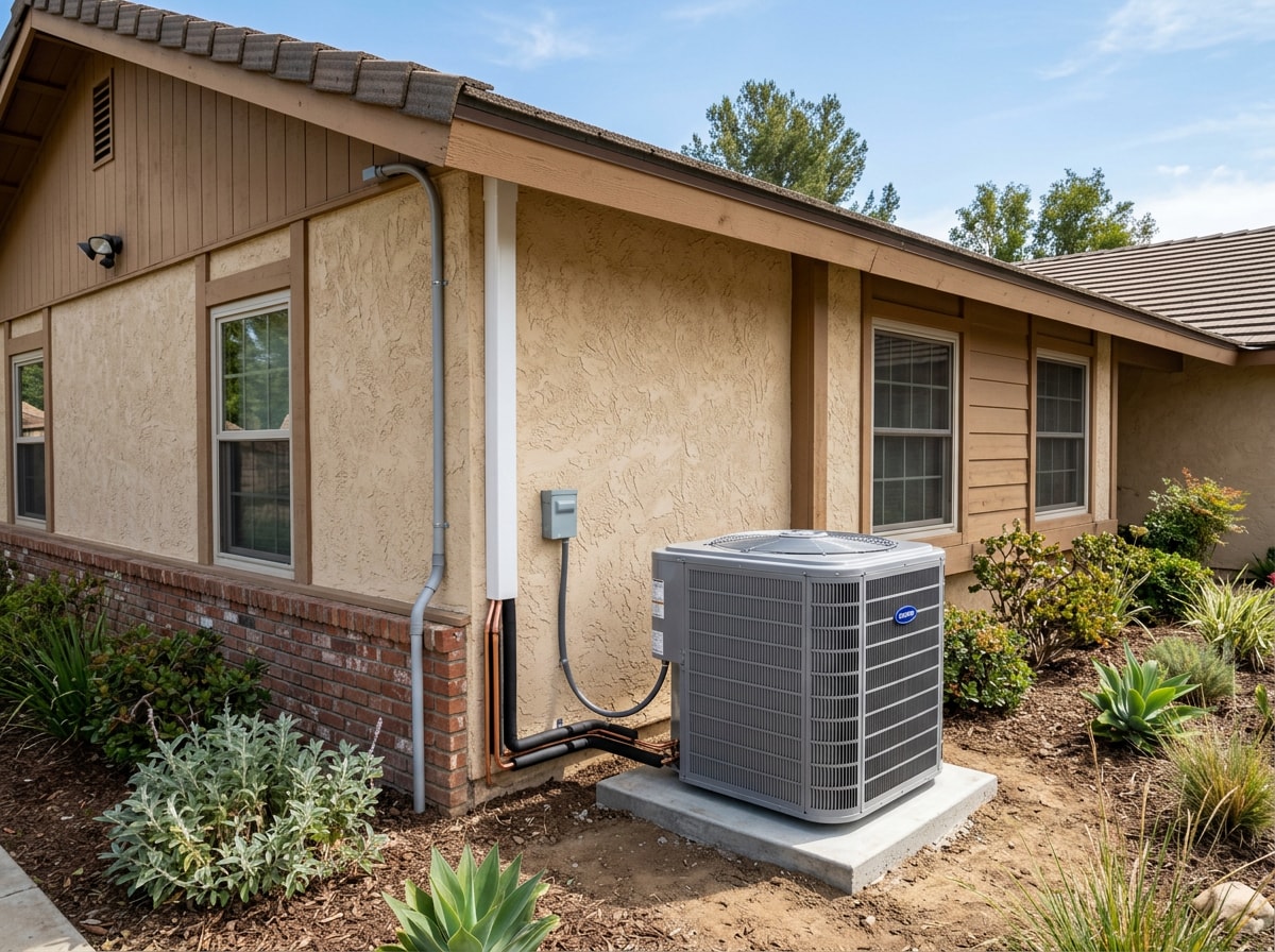 New high-efficiency HVAC system installed outside a Citrus Heights home