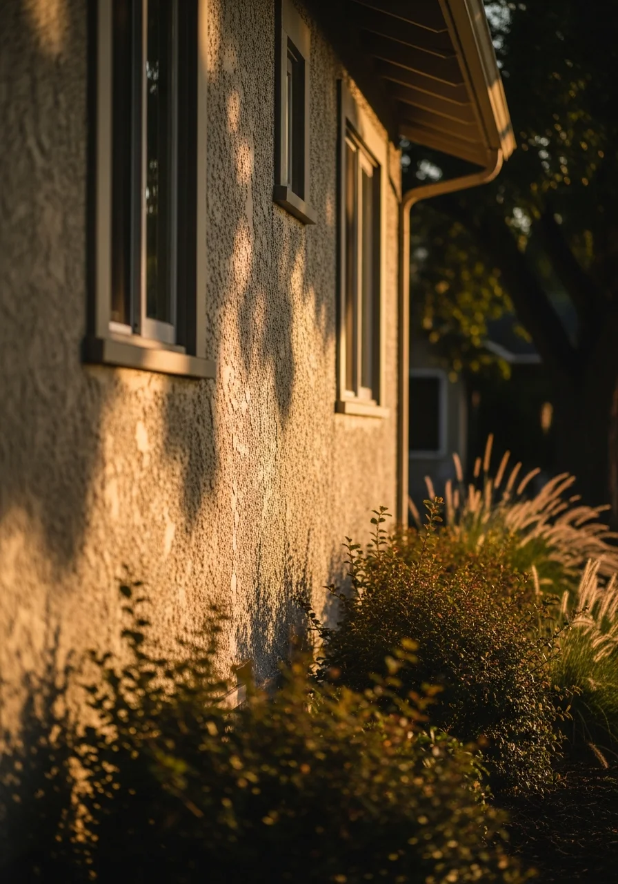 Close-up of Sacramento home exterior showing architectural detail and local landscaping.